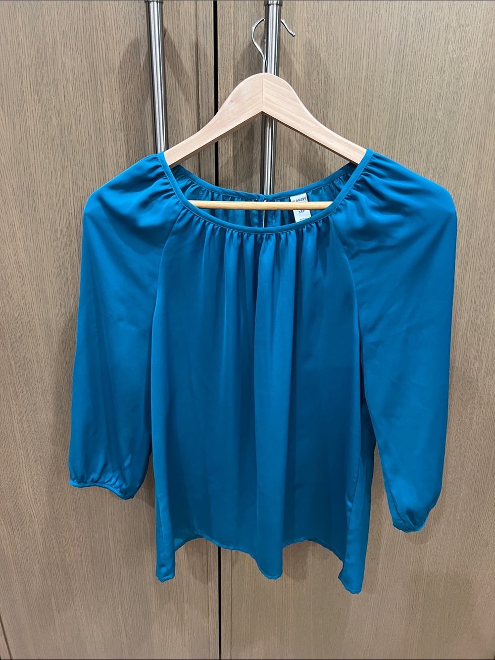 Old Navy Teal Peasant Blouse